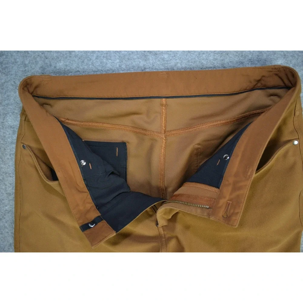 Lululemon Crop Pant Mens Sz 33 (33x30) Copper Brown ABC Relaxed Fit Cord Stretch